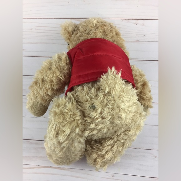 FAO Schwarz 14” Plush Teddy Bear Gift Puffer Vest Scarf w/ Hang Tag - Picture 2 of 9